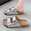Mode Korea Sommar Retro Chunky Platåsandaler Justerbar Spännerem Bekväma Strandtofflor Mångsidiga Utomhus Casual Flipflops