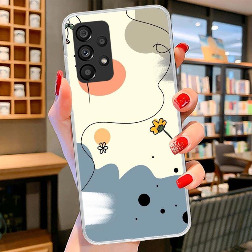 Abstract Women Face Line Phone Case For Samsung Galaxy A17 A37 A57 A16 A26 A36 A56 A15 A25 A35 A55 A14 A24 A34 A54 A13 A23 A33 A