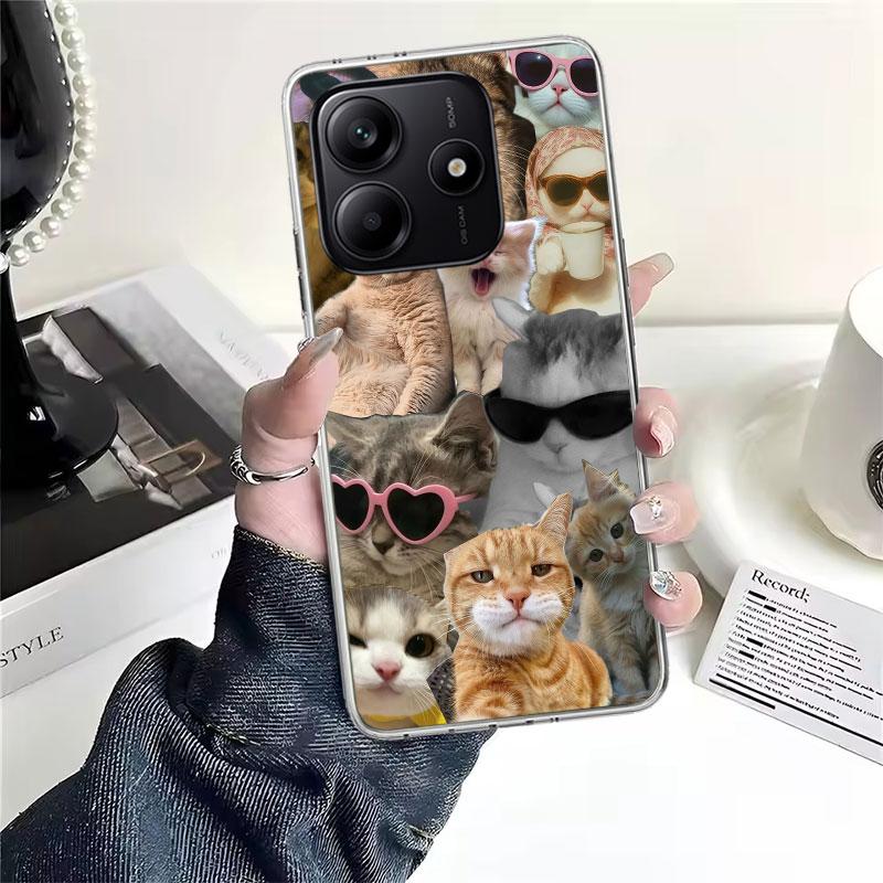 Crying Cat Memes Soft Phone Case For Xiaomi Redmi Note 15 14 14S 13 12 Pro Plus 12S 11 11S 11E 10 10S 11T 5G Fundas Coque Redmi