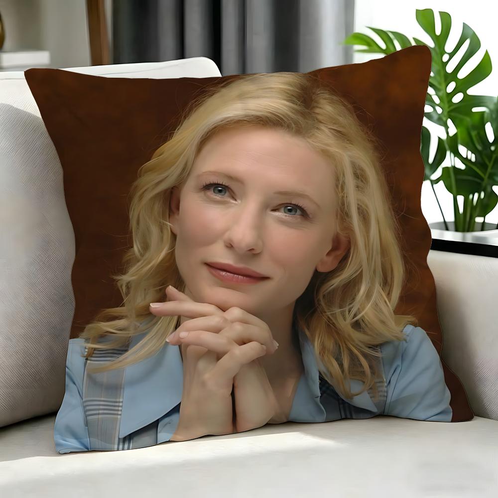 movie Cate Blanchett Cushion Cover Cushion Cover Set 4Pcs 50x50 45x45 40x40 Pillowcase Decorative Sofa Home Decor