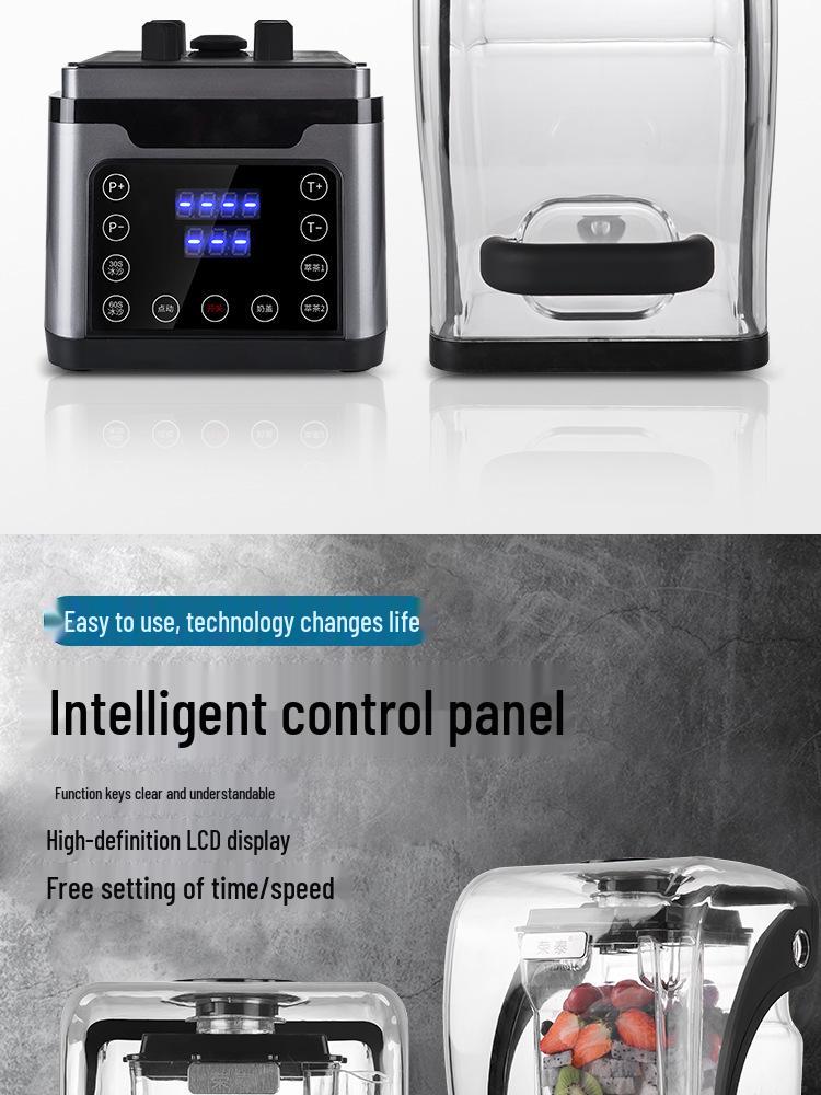 Commercial Soundproof Smoothie Machine: Automatic Ice Crusher, Shaver, Tea Brewer, Wall-Breaking Juicer for Milk Tea Shops.