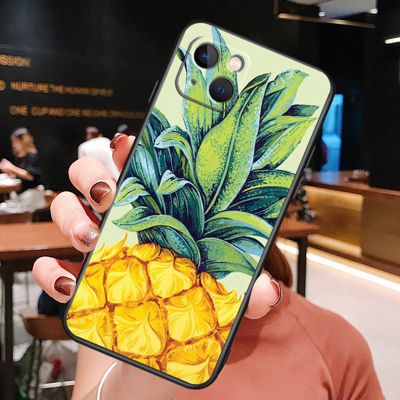 Tropical Pineapple Phone Case For iPhone 16 Pro Max 15 14 13 12 11 Pro Max Plus 12 13 Mini XR 16e Funda Cover