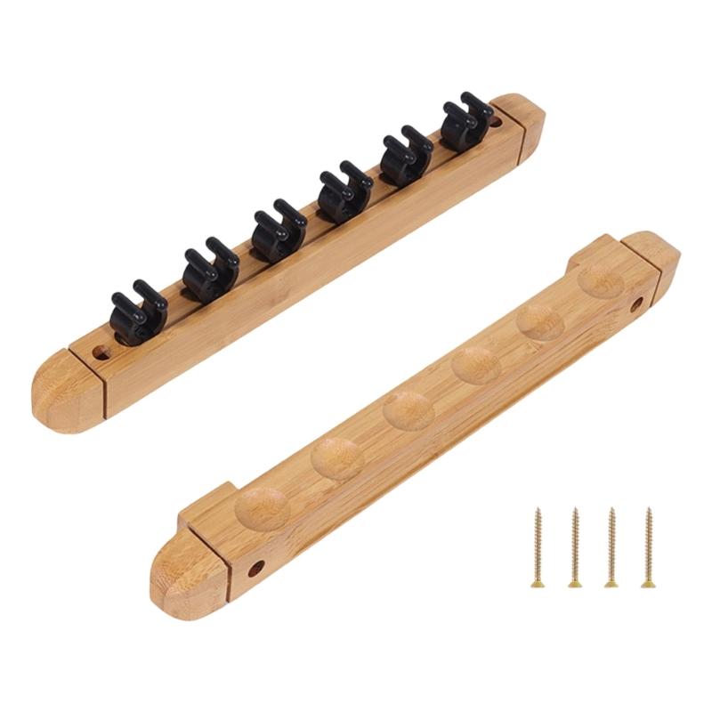 Stable 8 Slot Wood Cue Rack with Nonslip Base Multipurpose Billiards Storage Rack for Organizing Pool Stick