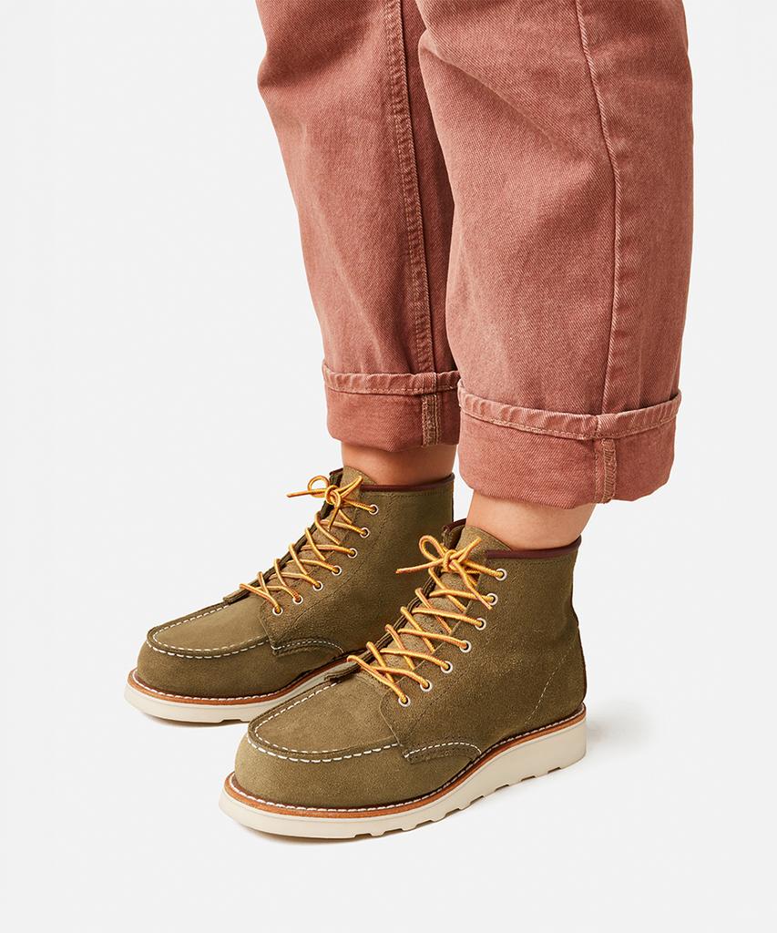 Redwing (Women'S) 6-Inch Moc Toe 3377 - Olive Mojave