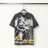 2025 Amerikanische trendige Marke Vall gewaschen alt bedrucktes kurzärmeliges Hip-Hop lockeres Streetwear-T-Shirt für Männer und Frauen
