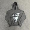 Bluza z kapturem z grafiką Broken Planet Męska Luźny krój Hip Hop Streetwear