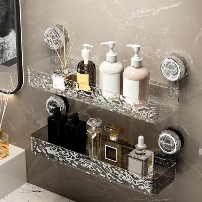 Waterproof Suction Cup Storage Rack Removable No-Drill Bathroom Storage Holder Easy Install Large Capacity