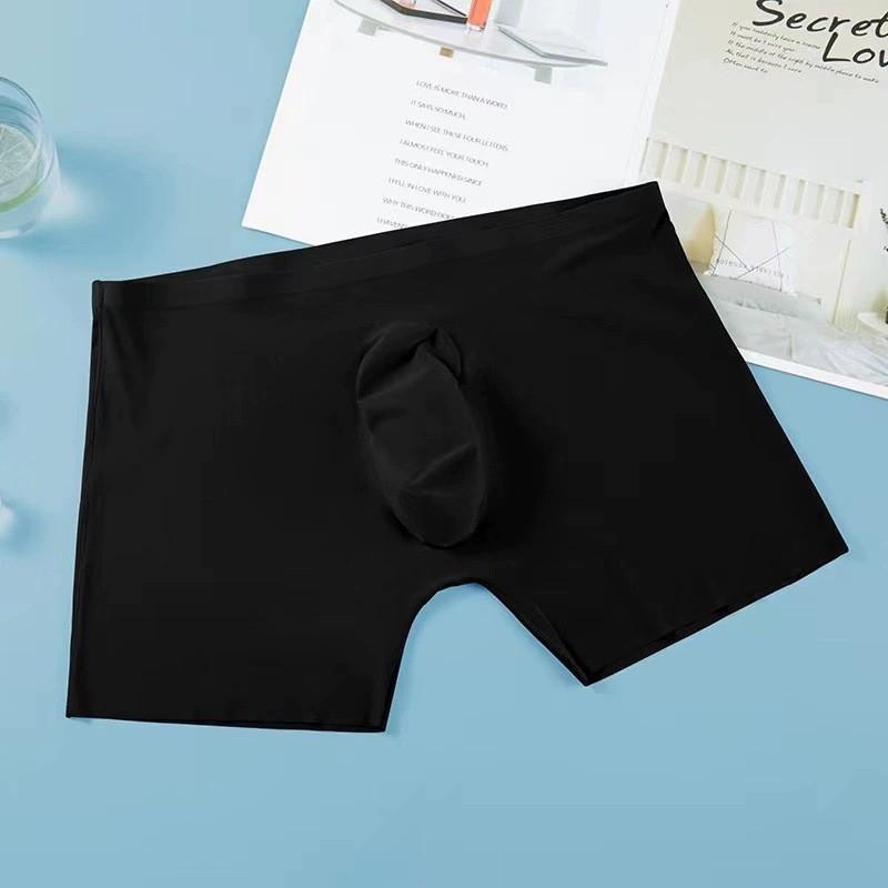 3D Convex Mold Ice Silk Men's Quick-Dry Seamless Antibacterial Boxer Briefs for Teens