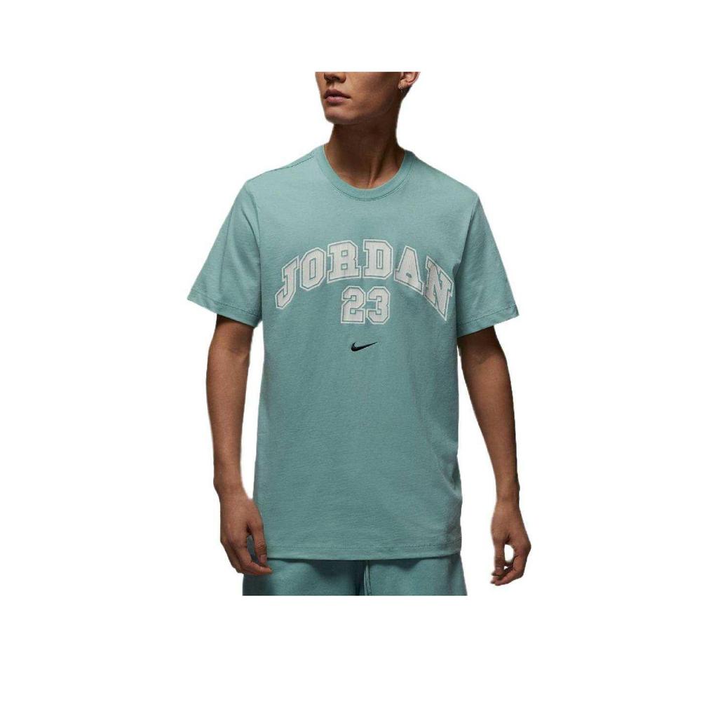 Jordan MVP Fashion Minimalist Aesthetic Short Sleeve Dopamine T-Shirt Men Tops Mineral IB7525-309