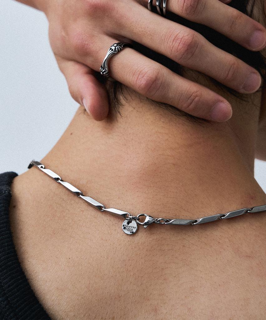 Scalettoblack Rsm019 Bamboo Chain Necklace