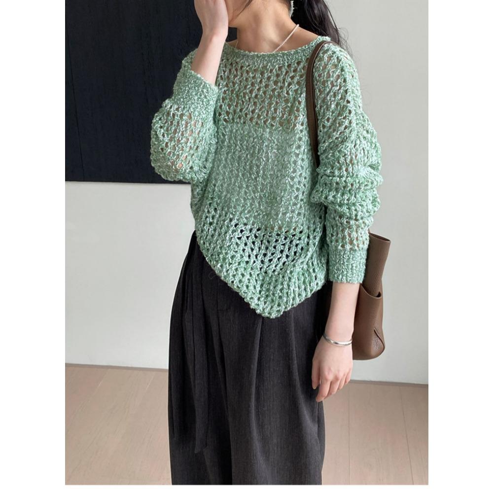 Dimanaf 2025 Sweaters Autumn Pullover Women Solid O-Neck Sweaters Knitting Loose Yellow Sweater