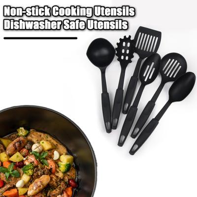 6-teiliges Kochutensilien-Set, spülmaschinenfest, BPA-frei, hitzebeständig, antihaftbeschichtet, Spatel, Sieb, Löffel, Schlitzschaufel, Küchenhelfer