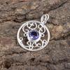 Iolite Pendant Gemstone Jewelry, 925 Solid Sterling Silver Pendant, Handmade Jewelry Birthstone Pendant For Thanksgiving Gift