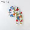 Boys' Cartoon Pajamas Spring and Autumn New Children's Cotton Long Sleeve Homewear Set Boys' Heattech Long Johns Two-piece Set