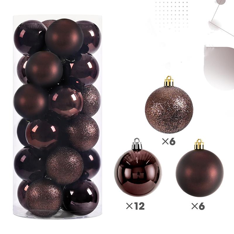 24Pcs 6cm Christmas Ball Decoration for Christmas Tree Hanging Pendant Ornaments Home Room Decor New Year Navidad DIY Gift Box