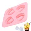 4-hole Teeth Shape Mold Food Grade Silicone Ice Cream Mold Beverage Making Easy Release Mould For Whiskey Wine Champagne Soda