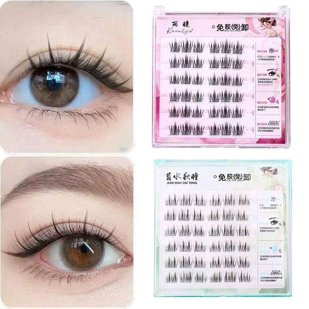 DIY Adhesive False Eyelashes Wispy False Eyelash Clusters Sweet Self-adhesive Lash Clusters  Girls
