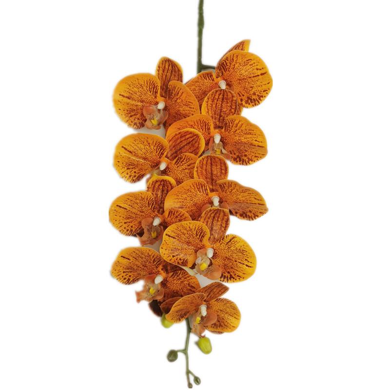 Artificial 9 Heads Phalaenopsis Orchid Flower Branch Good Quality Silicon Moth Orchid