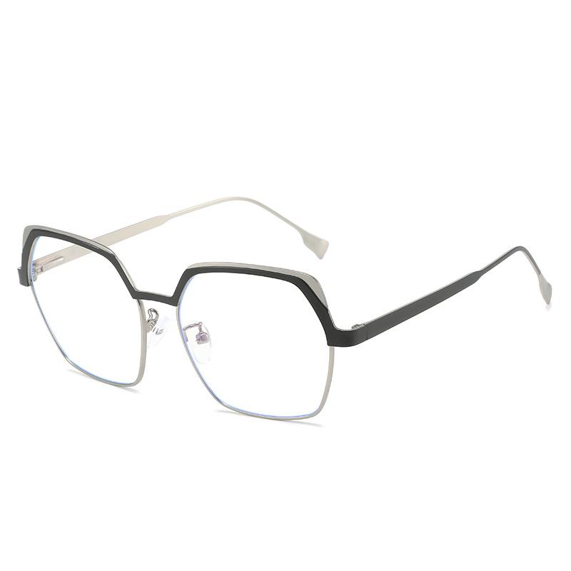 Retro Metal Glasses Frame Men'S Edge Silk Polygonal Glasses Frame Women'S, Optical Frame 6015