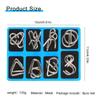 8 Pcs Montessori Series Metal Educational Toys Intelligence Interactive Game Unlock Widgets Kids Stress Relief Unique Toy