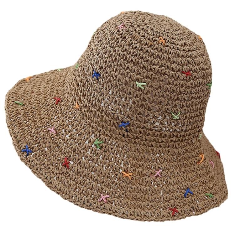 Weaving Straw Hat for Teen Girl Breathable Spring Camping Sunproof Beach Hat