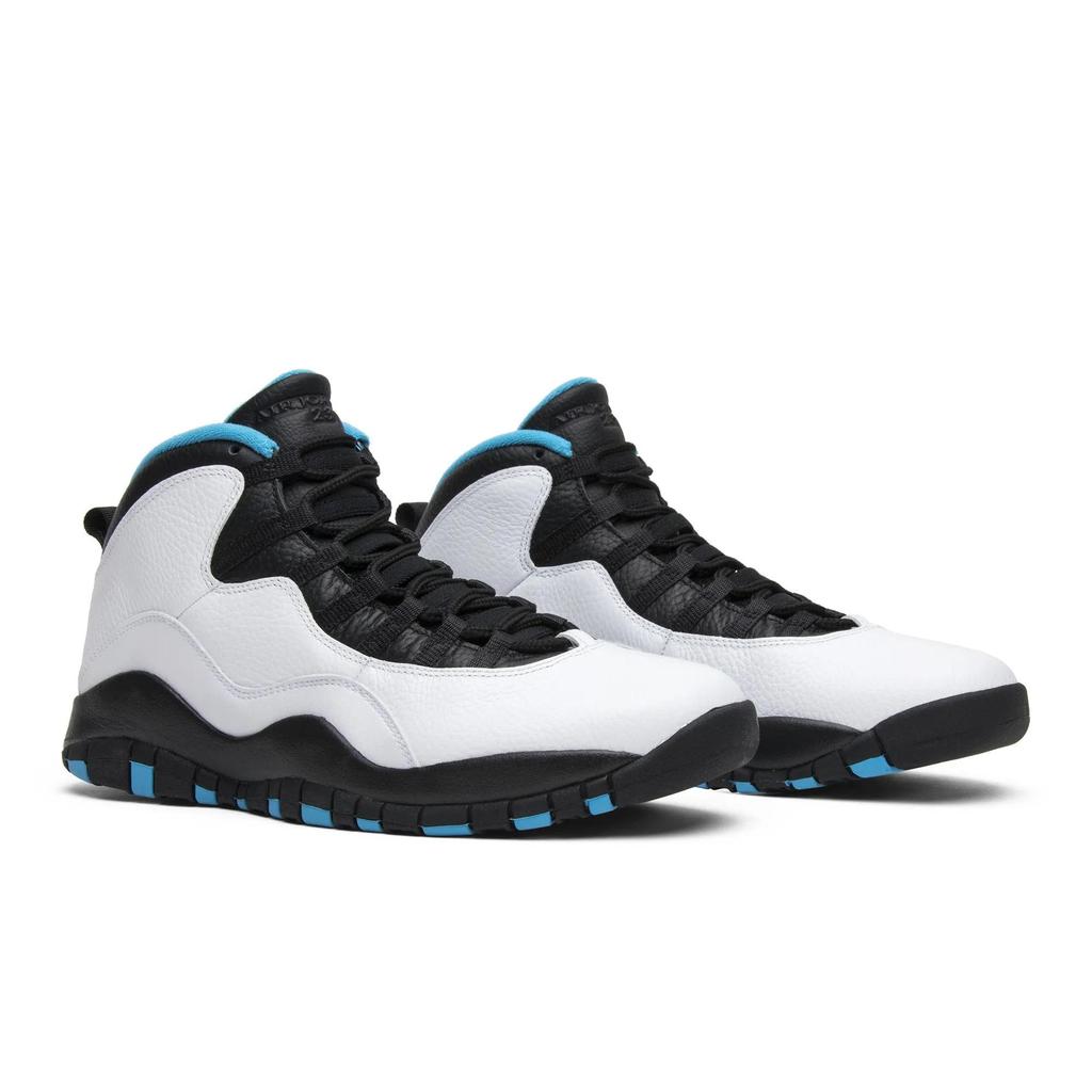 Air Jordan 10 Retro 'Powder Blue' 2014 (Unisex) White / Dk Powder Blue-Black Vintage Basketball Shoes 310805 106