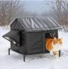 All-Season Waterproof, Cold-Resistant Outdoor Enclosed Love Heart Cat House with Free Shipping.
