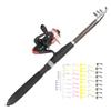 Telescopic Fishing Rod and Reel Combo Kit with Lure Outdoor Fishing Accessory with Carry on Bag
