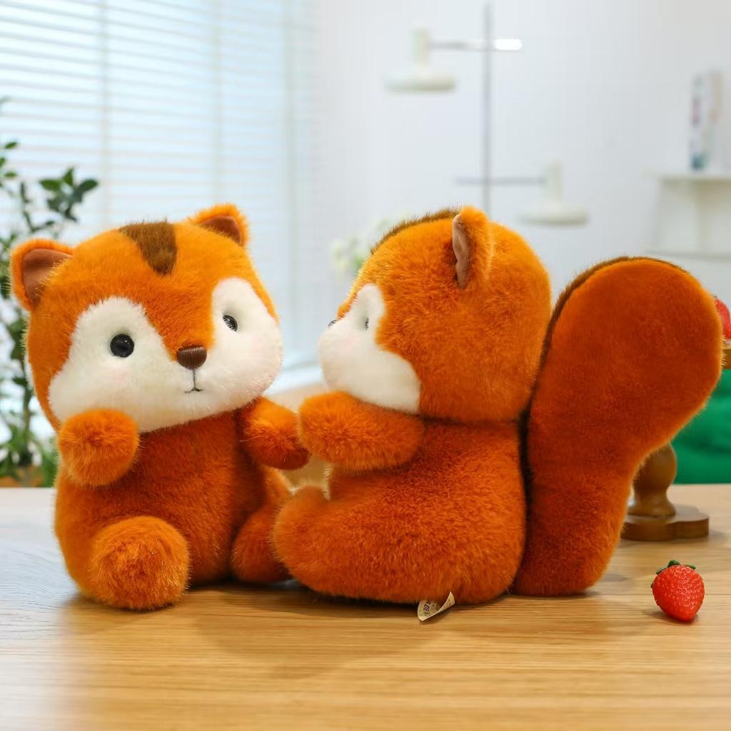 Cute Queer Squirrel Plush Toy Little Squirrel 8 Inch Grabbing Machine Doll Doll Gift Cartoon Animal