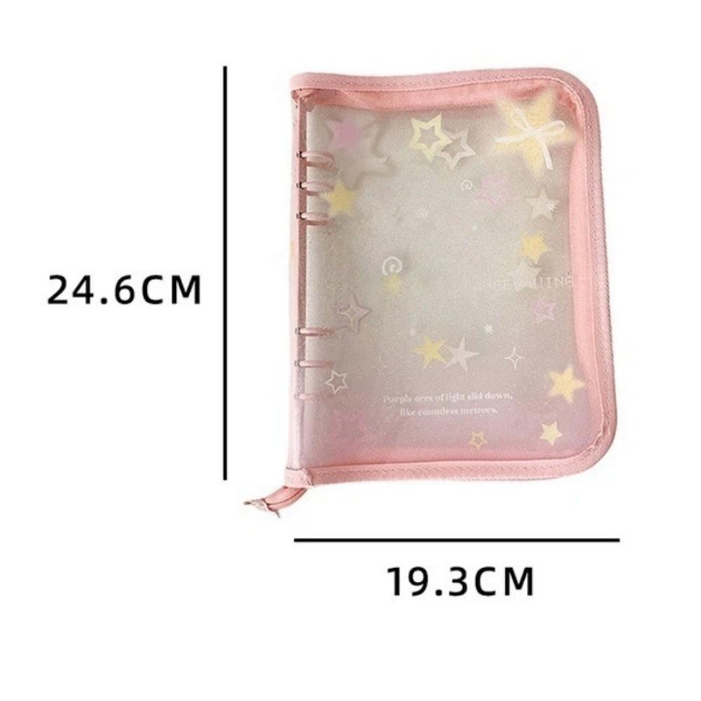 Cute PVC Loose Leaf Album Zipper Student Graduation Photos Album a5 Card Album Girl Idol Photo Storage