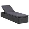 Day and Night - Day and Night Black and Dark Gray Synthetic Rattan Lounger
