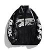 Source men's leather jacket American embroidered stand-up collar jacket men's and women's leather jacket jacket men's