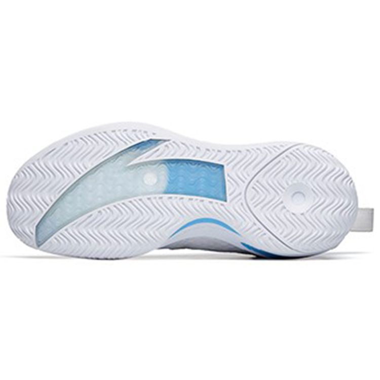 Anta Shape 3 Nitrogen Technology Shock Absorption Non-Slip Wear-Resistant Mid-Top Basketball Shoes Men Sneakers White Blue 112211601-2