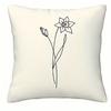 Minimalist Botanical Throw Pillow Covers, Line Art Plant Print Cushion Cases for Home Decor