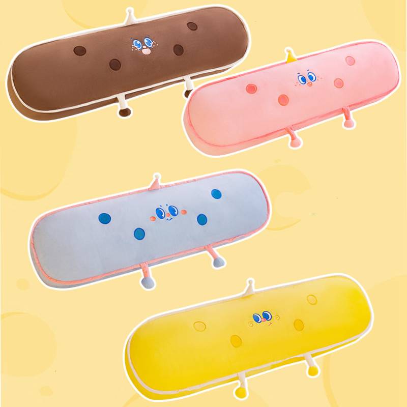 Long Dopamine Cheese Plush Toy Cute Cartoon Girl Sleeping Pillow Doll Cushion