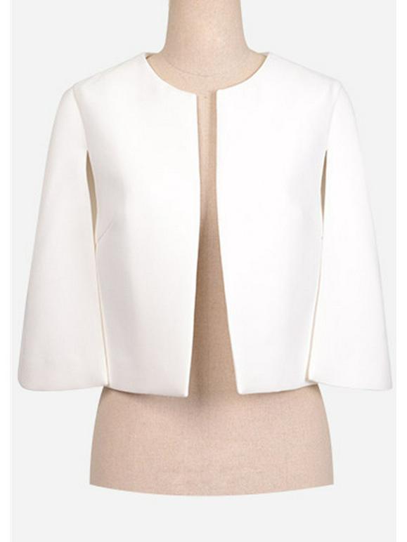 

Летняя белая куртка с приспущенными плечами 2021 года - Универсальное короткое пальто XS