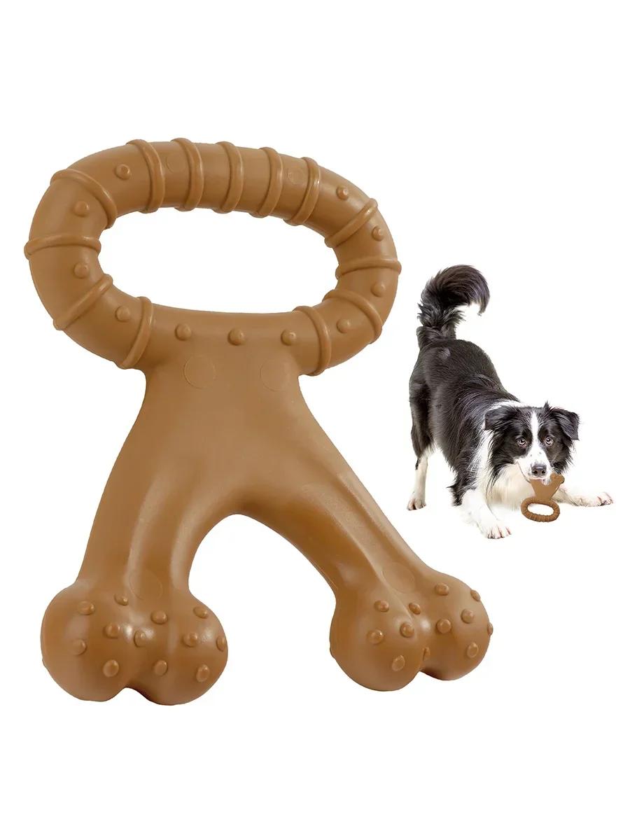 

Сверхпрочная двусторонняя жевательная игрушка со вкусом говядины для сильных грызунов коричневый