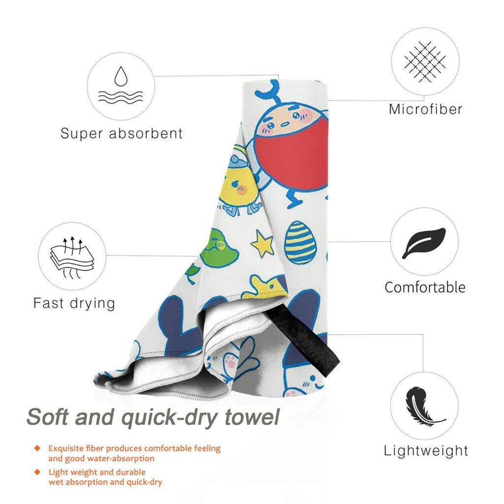Tamagotchi Friends Beach Towel Soft Microfiber Quick Dry Absorbent Quick Towels For Bath