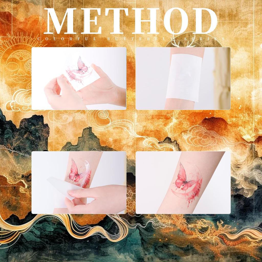 Colorful Cross-Border Tattoo Stickers: Ancient Style Forehead & Cute Designs, Easy to Clean, High Aesthetic Appeal.