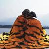 Realistic Tiger Skin Print Flannel Throw Blanket - Portable Warm for Bed/Rug, King Size, Animal Decor Textile
