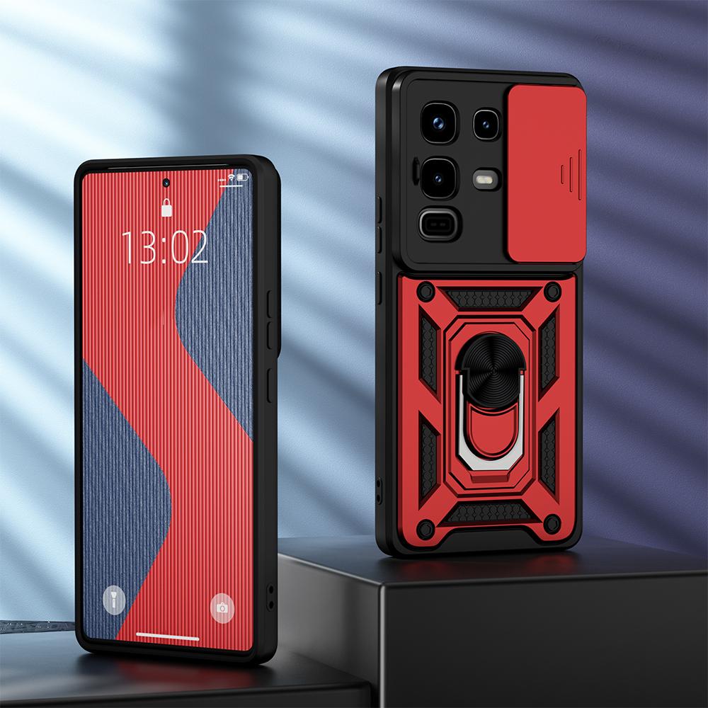 KEYSION Shockproof Case for Infinix Note 50 Pro+ 50S 50X 5G Slide Camera Protection Ring Phone Cover for Infinix Note 50 Pro 4G