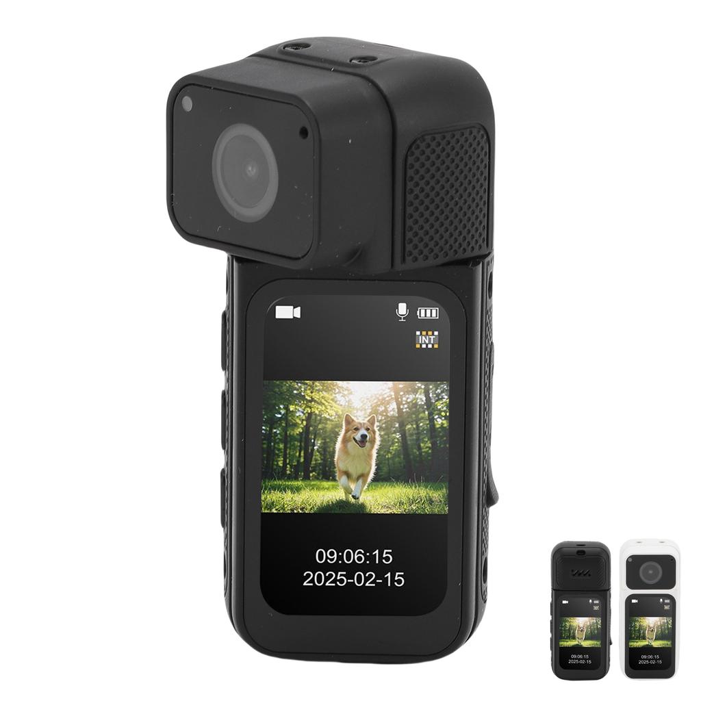 Portable Camcorder 2.7K Body Worn Camera Magnetic Hanging User Friendly Portable for Pet Walking for Beginners Professionals