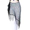 BellyDance Accessories for Women Long Tassel Belt Elastic Triangle of Hand Crochet Belly Dancing Hip Scarf Sequins Girls Belt