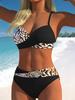 1011 Europejski i amerykański nowy bikini z paskami trójkątna torba podzielony strój kąpielowy nowy