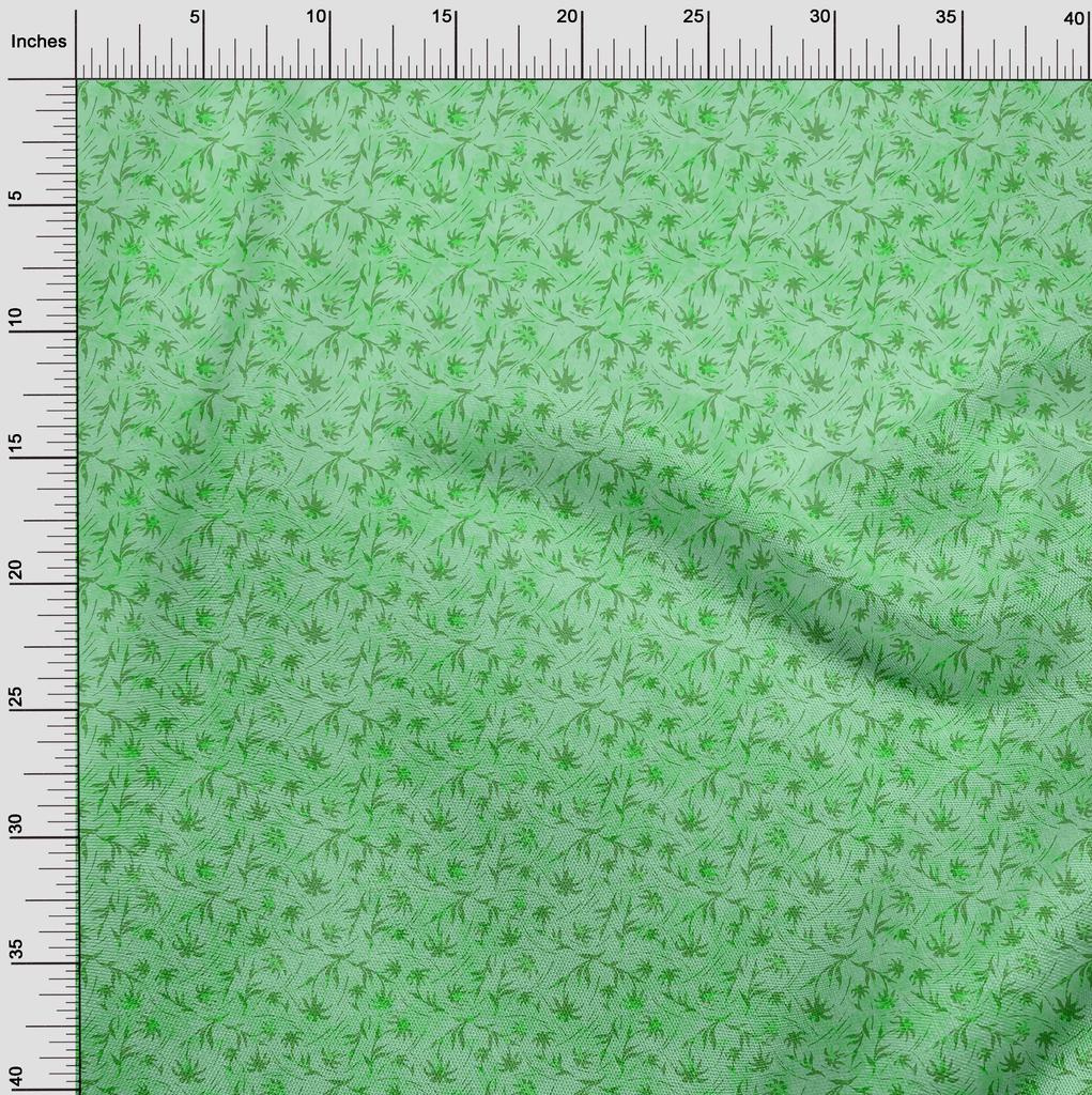 oneOone Cotton Flex Green Fabric Batik Sewing Craft Projects Fabric Prints By Yard 40 Inch