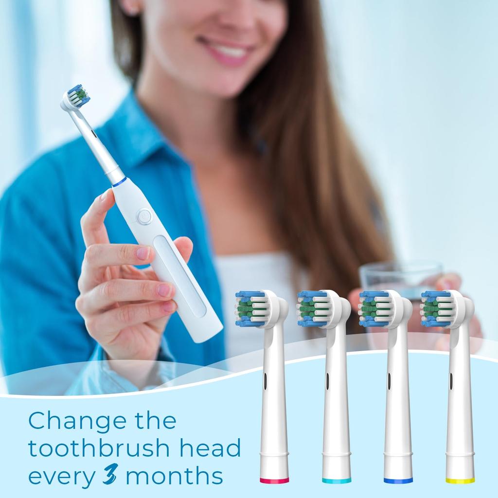 FIRIK Electric Toothbrush Replacement Brush Basic for Home Use Oral-B Set, Brush, 16-Pack,
