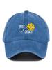 Men's and women's love printed retro baseball cap, old washed sunshade sunscreen adjustable cap