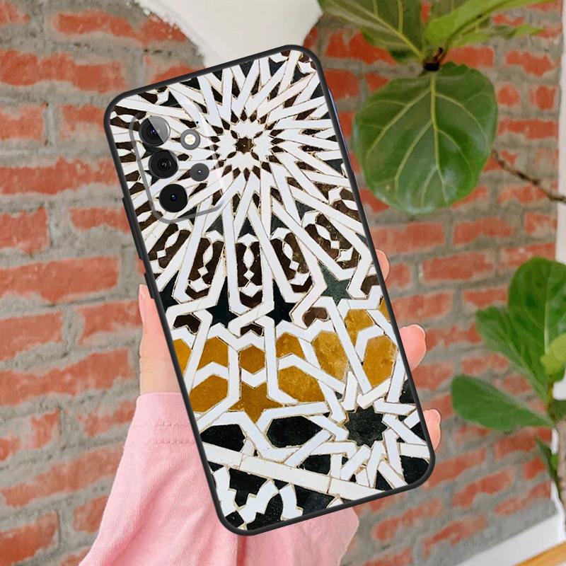 Moroccan Tile Phone Case For Samsung Galaxy A54 A34 A14 A55 A35 A25 A15 A52 A32 A12 A51 A71 A13 A33 A53