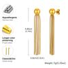 Exaggerate Luxury Long Tassel Earrings for Women, Stainless Steel Gold Color Drop Earrings, Fashion Statement Jewelry Gift