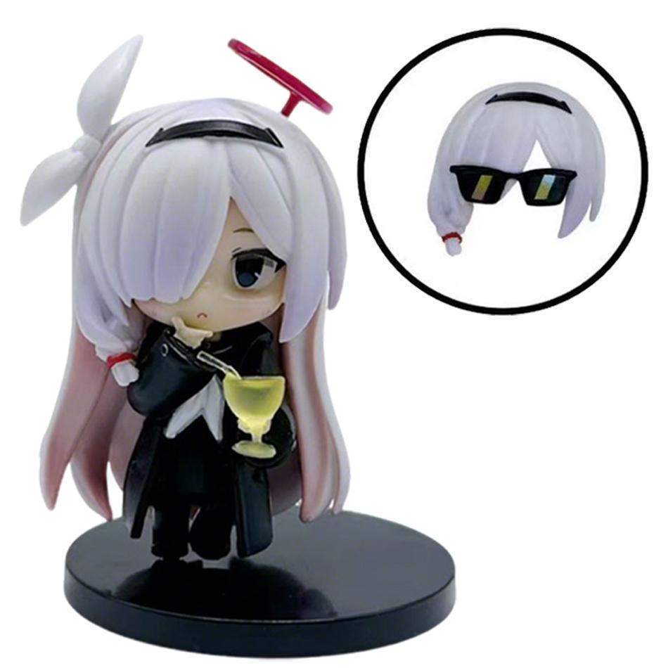8cm In Blue Archive Figure Anime Prana Cute Version Desktop Standing Animation Model Toy Gift Collection Ornaments Q PVC stock Kid Friendly